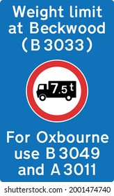 Gantry Mounted Signs on All‑Purpose Roads, Map‑Type Advance Direction Signs, Road signs in the United Kingdom