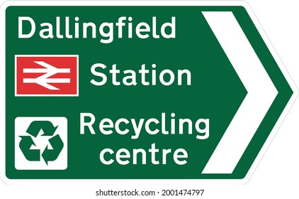 Gantry Mounted Signs on All‑Purpose Roads, Map‑Type Advance Direction Signs, Road signs in the United Kingdom