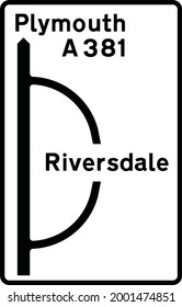 Gantry Mounted Signs on All‑Purpose Roads, Map‑Type Advance Direction Signs, Road signs in the United Kingdom