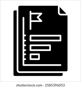 Gantt Chart Icon Element For Design