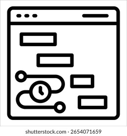 Elemento de icono de gráfico de Gantt para diseño