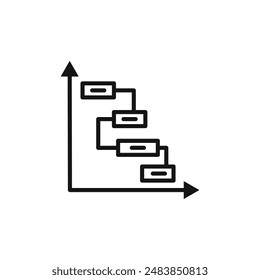 Gantt chart icon logo sign vector outline