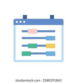 Gantt Chart Icon for Project Management