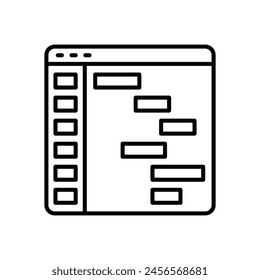 Gantt Chart icon in vector. Logotype
