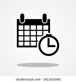 Gantt Chart Planning Icon with Gray Shadow