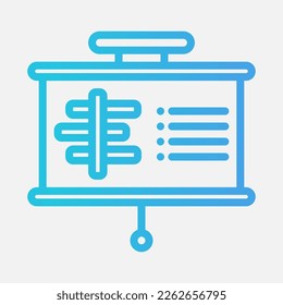 Gantt chart presentation icon in gradient style, use for website mobile app presentation