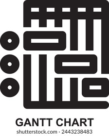gantt chart, gantt, schedule, scheduling, timeline, project management expanded agile outline icon license for web mobile app presentation printing