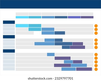 Calendario de planificación de la estrategia del diagrama de Gantt programa información de gestión de estadísticas de tareas del proyecto