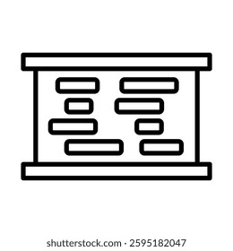 Gantt Chart Vector Line Icon Design
