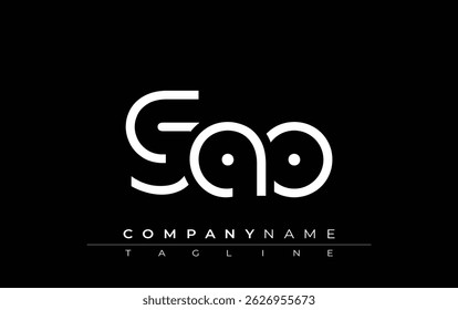 GAO abstract letter design. Modern Business Logo Design With Abstract Typography and Contemporary Style