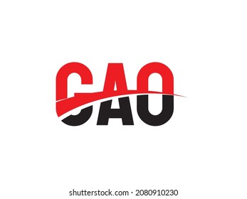 GAO Letter Initial Logo Design Vector Illustration