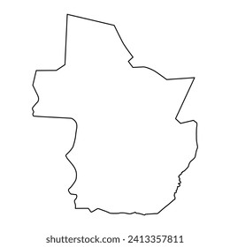 Gao region map, administrative division of Mali. Vector illustration.