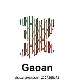 Gaoan map tech vector of the City, logo design template, icon, vector, symbol, creative, idea.