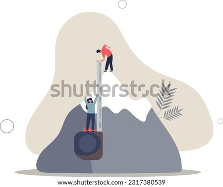 Gap analysis, measuring resources and strategy to reach target, comparison between current state, challenge and obstacle to overcome to success concept.