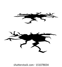 gap, earth crack,  vector