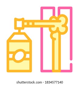 gap filling by foam color icon vector. gap filling by foam sign. isolated symbol illustration