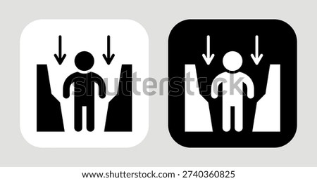 Gap Finder Icon In Black and White Glyph Style