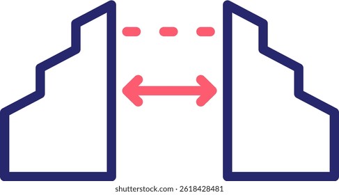 Gap Icon Color Vector Illustration
