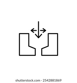 Lückensymbol. Füllzeichen und Strichsymbole
