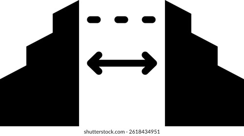 Gap Icon Glyph Vector Illustration
