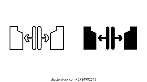 Ícone de lacuna no design gráfico. Ilustrações de ícone de vetor