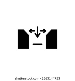 Gap icon Isolated flat vector in outline