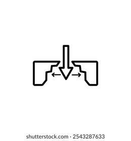 Gap icon symbol collection on white background.