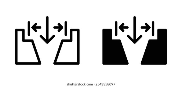 Gap icon symbol collection on white background.