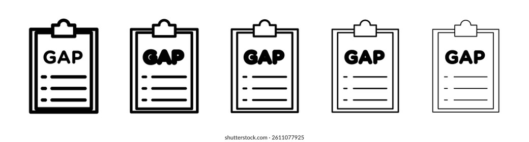 Gap icon Symbol mark in Outline style