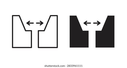 Gap icon thin pictograms bundle