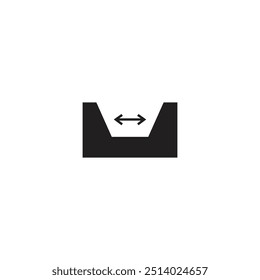Diseño de logotipo de Ilustración vectorial de icono de brecha