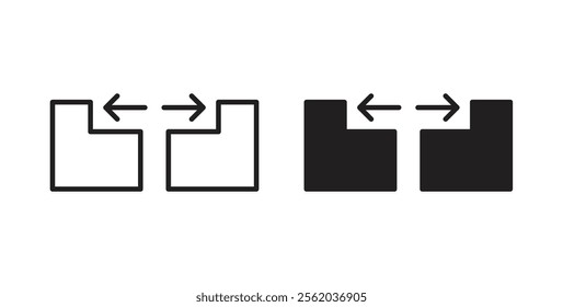Gap icons in flat and line style set.