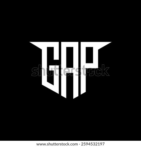 GAP letter logo design with white background in illustrator, vector logo modern alphabet font overlap style, calligraphy designs for logo, Poster, Invitation, etc.