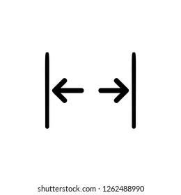 Gap, text icon. Simple glyph vector of text editor set icons for UI and UX, website or mobile application
