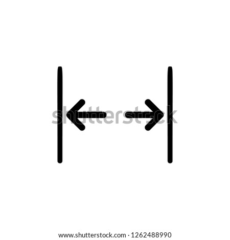 Gap, text icon. Simple glyph vector of text editor set icons for UI and UX, website or mobile application
