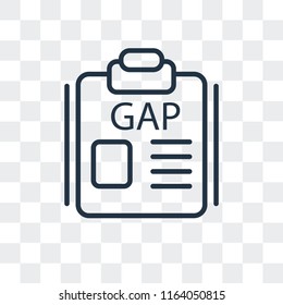 Gap vector icon isolated on transparent background, Gap logo concept