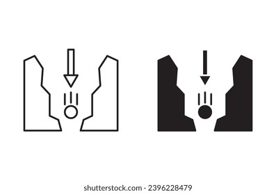 Gap vector icon set. vector illustration
