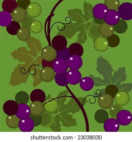  gapes and leafs with colour background	