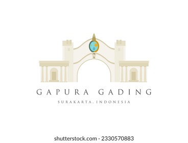 gapura gading solo. surakarta landmark. the landmark Icon of solo City, surakarta, indonesia.