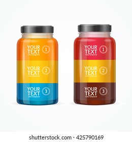Gar Glass Iike Menu or Option Banner. Vector illustration