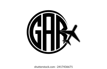 GAR carta inicial tour y vehículo de diseño del logotipo de la agencia de viajes. hajj Umrah agencia, abstract, agencia de turismo, guía turística, emiratos, aerolíneas, vuelo en avión, negocios, monograma, marca, empresa