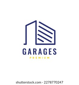 Garagenarchitekt baut modernes minimalistisches Logo-Design Vektorgrafik