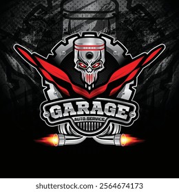 Garage auto repair services emblem, logo template. Perfect logo for the automotive and repair industry.