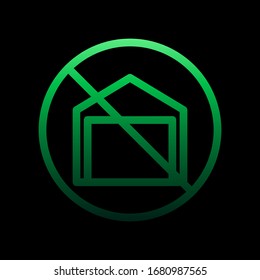 garage ban nolan icon. Simple thin line, outline vector of Ban icons for ui and ux, website or mobile application