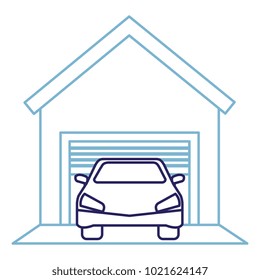 garage building with car
