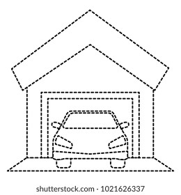 garage building with car