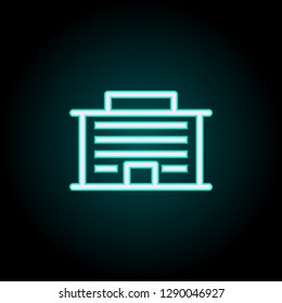 garage building icon. Elements of Buildings in neon style icons. Simple icon for websites, web design, mobile app, info graphics