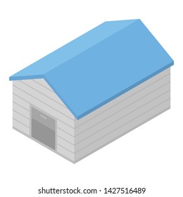 Garage building icon. Isometric of garage building vector icon for web design isolated on white background