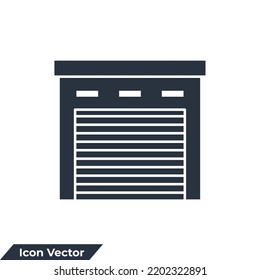 garage building icon logo vector illustration. garage symbol template for graphic and web design collection