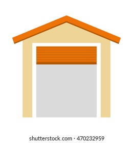 garage building isolated icon vector illustration design